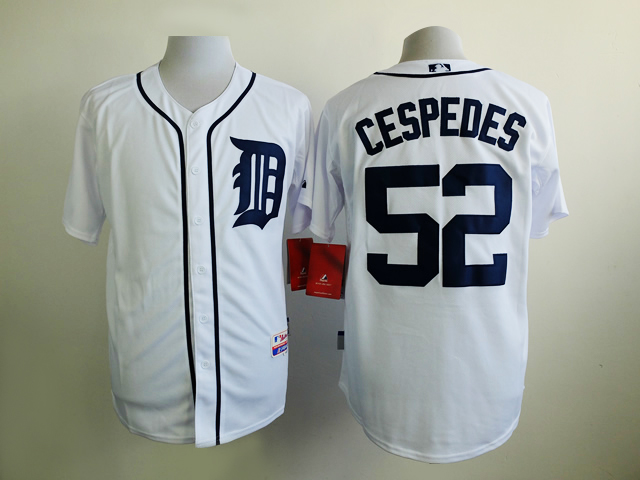 Men Detroit Tigers #52 Cespedes White MLB Jerseys->detroit tigers->MLB Jersey